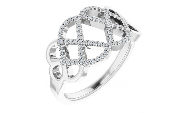 14K White 1/5 CTW Diamond Woven Ring - 123100600P