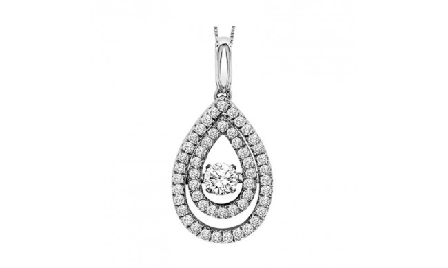 Gems One 14KT White Gold & Diamond Rhythm Of Love Neckwear Pendant  - 3/8 ctw - ROL1017-4WC