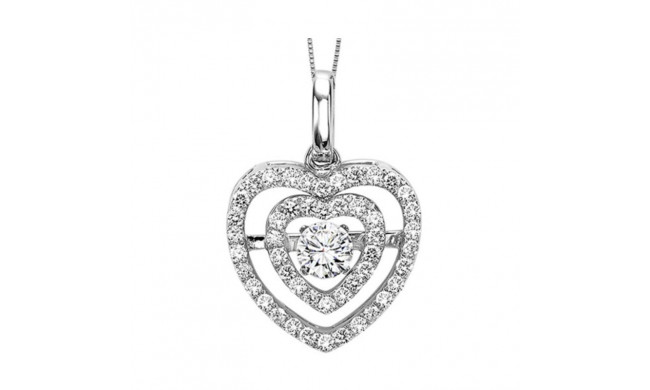 Gems One 14KT White Gold & Diamond Rhythm Of Love Neckwear Pendant  - 3/8 ctw - ROL1018-4WC