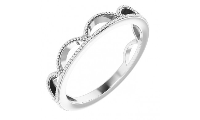 14K White Stackable Ring - 51668101P