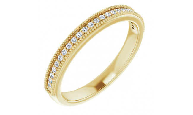 14K Yellow 1 mm Round 1/10 CTW Diamond Anniversary Band - 12297960009P