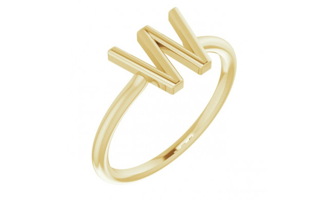 14K Yellow Initial W Ring - 51895234P