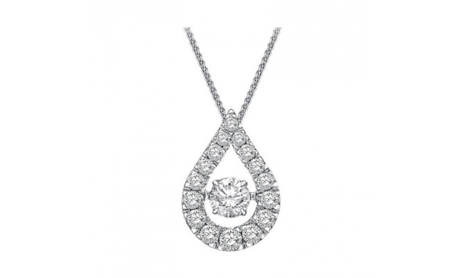 Gems One Silver (SLV 995) Diamond Rhythm Of Love Neckwear Pendant   - 1/2 ctw - ROL1113-SSD