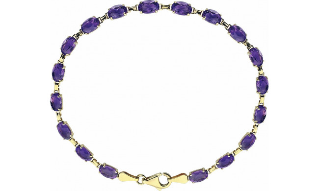 14K Yellow Amethyst 7.25 Bracelet - 651539101P