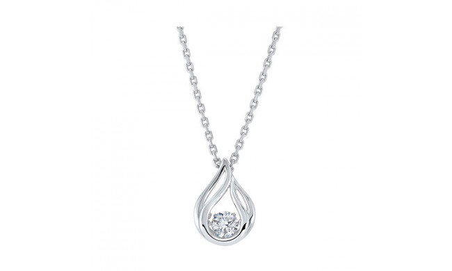 Gems One Silver Cubic Zirconia Pendant - PD10376-SSW