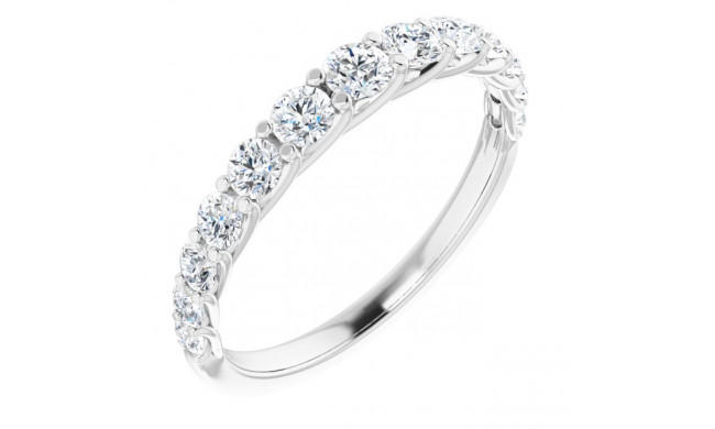 14K White 3/4 CTW Diamond Anniversary Band - 123897600P