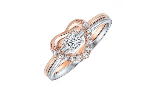 Gems One 10Kt White Rose Gold Diamond (1/4Ctw) Ring - RG10231-1WRC