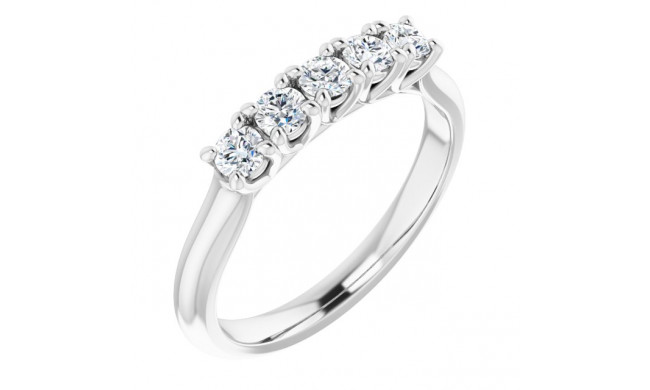 14K White 1/2 CTW Diamond Anniversary Band - 12280860001P