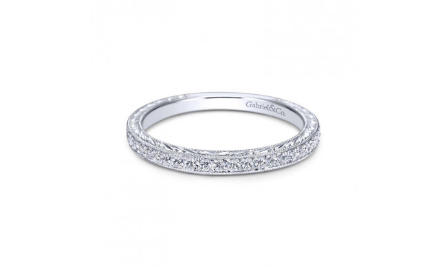 Gabriel & Co. 14k White Gold Victorian Eternity Wedding Band - WB7288W44JJ