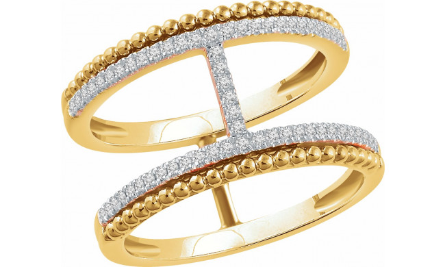 14K Yellow 1/5 CTW Diamond Negative Space Ring - 65242160001P