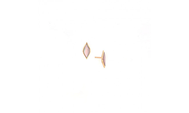 Kabana 14k Rose Gold Mother of Pearl Inlay Earring