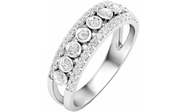 14K White 1/2 CTW Diamond Anniversary Band - 653558601P