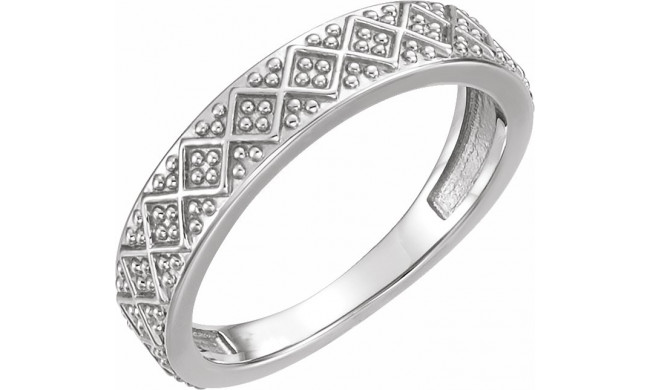 14K White Stackable Ring - 51701101P