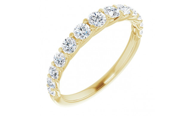 14K Yellow 3/4 CTW Diamond Anniversary Band - 123897601P