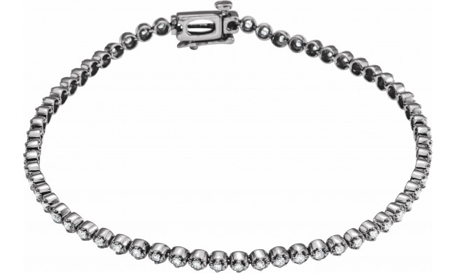 14K White 1 CTW Diamond Line Bracelet - 65211860001P