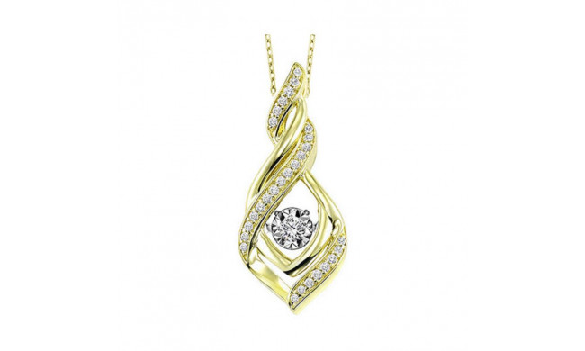 Gems One 10KT Yellow Gold & Diamond Rhythm Of Love Neckwear Pendant  - 1/6 ctw - ROL1203-1YC