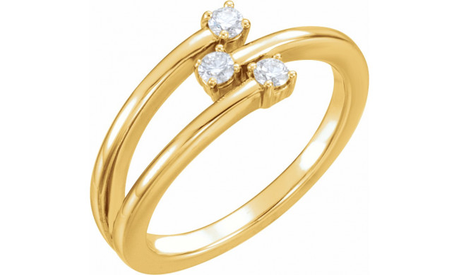 14K Yellow 1/5 CTW Diamond Freeform Ring - 123141601P