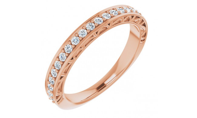 14K Rose 1/3 CTW Diamond Anniversary Band - 123998602P