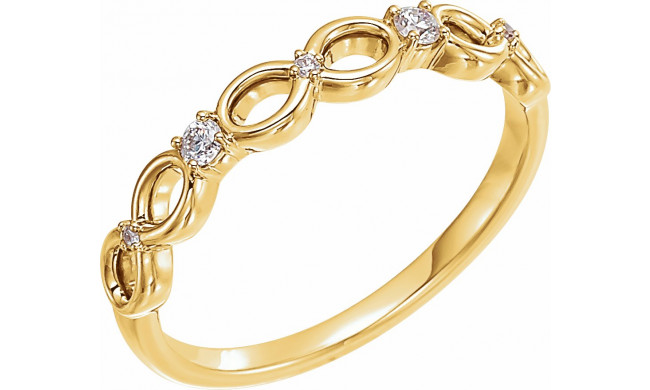 14K Yellow .08 CTW Diamond Infinity-Inspired Ring - 123285601P