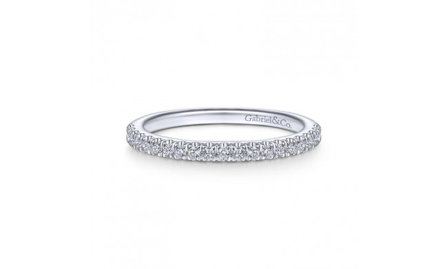 Gabriel & Co. 14k White Gold Contemporary Anniversary Wedding Band - WB14508R4W44JJ