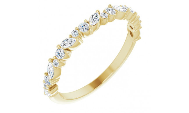 14K Yellow 3/8 CTW Diamond Anniversary Band - 123858601P