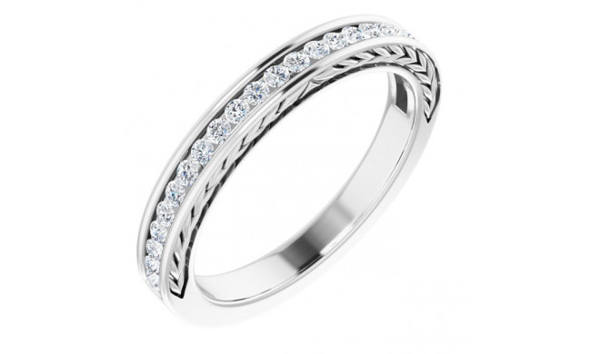 14K White 1/3 CTW Diamond Anniversary Band - 122847600P