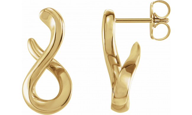 14K Yellow Infinity-Inspired Drop Earrings - 87080601P