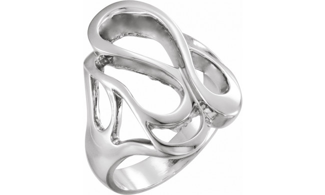 14K White Freeform Ring - 550037120P