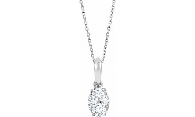 14K White 1/3 CTW Diamond 16-18 Necklace - 65266060000P