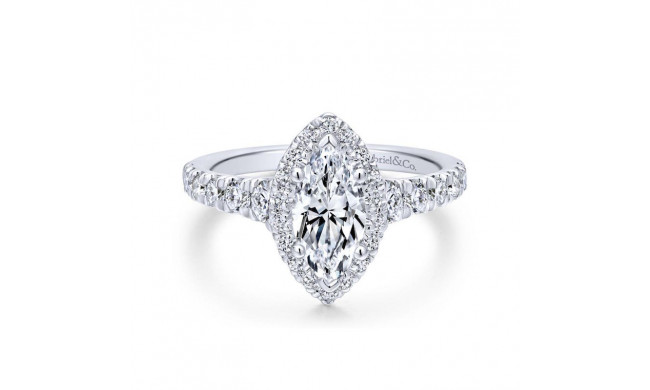 Gabriel & Co. 14k White Gold Entwined Halo Engagement Ring - ER12765M4W44JJ