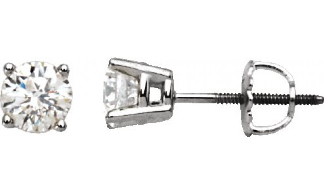 14K White 1/2 CTW Diamond Stud Earrings - 6753560009P