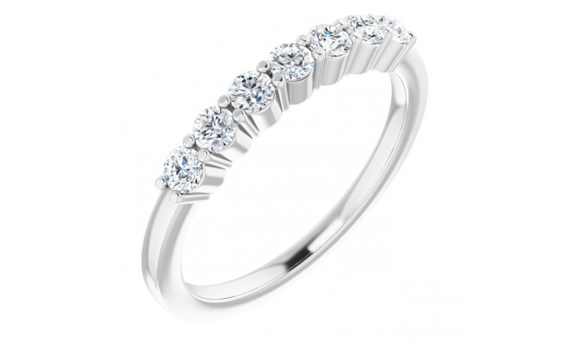 14K White 3/8 CTW Diamond Anniversary Band - 12284460004P