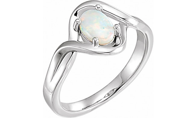 14K White Opal Freeform Ring - 71935600P