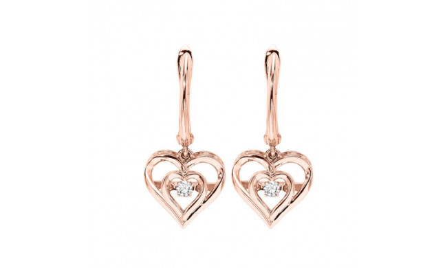 Gems One Silver (SLV 995) Diamond Rhythm Of Love Fashion Earrings  - 1/10 ctw - ROL2045-SSPD
