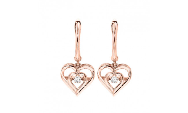 Gems One Silver (SLV 995) Diamond Rhythm Of Love Fashion Earrings  - 1/10 ctw - ROL2045-SSPD