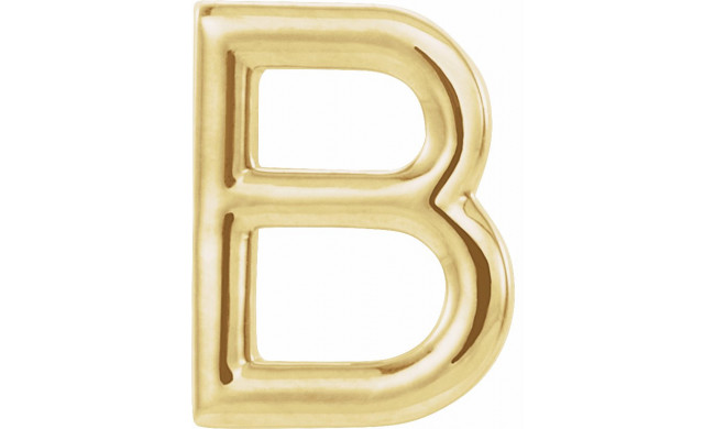 14K Yellow Single Initial B Earring - 86800108P