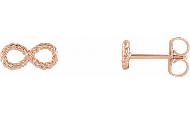 14K Rose Infinity-Inspired Rope Earrings - 86682602P