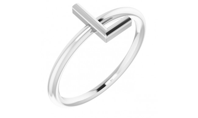 14K White Initial L Ring - 51895167P