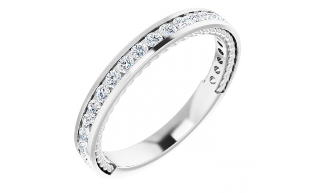 14K White 1/2 CTW Diamond Anniversary Band - 124250600P