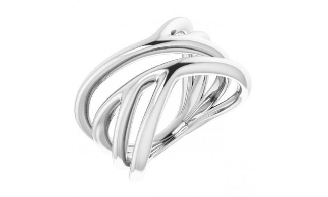 14K White Negative Space Ring - 51708101P