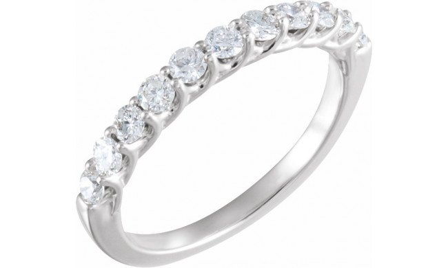 14K White 5/8 CTW Diamond Anniversary Band - 65109760001P