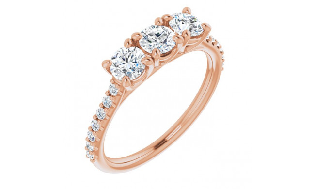 14K Rose 9/10 CTW Diamond Anniversary Band - 1235896002P