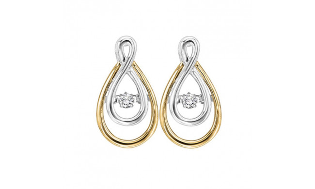 Gems One 14KT Yellow Gold & Diamonds Stunning Fashion Earrings - 1/8 ctw - ROL2008-4YC