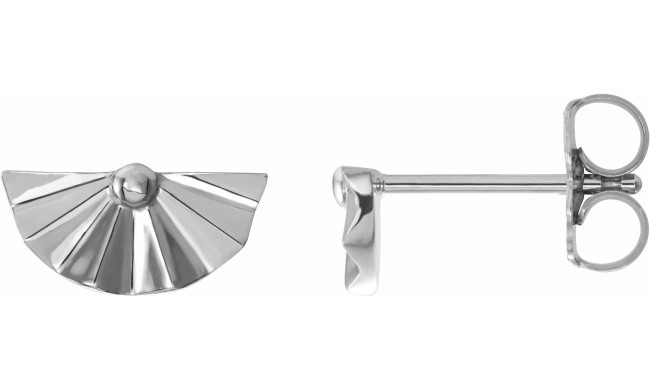 14K White Geometric Earrings - 86883600P