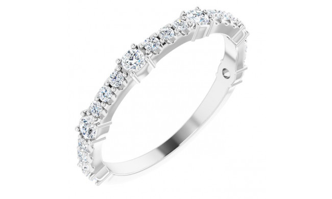 14K White 1/2 CTW Diamond Anniversary Band - 123802600P