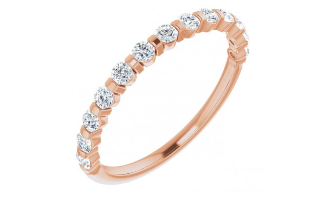 14K Rose 3/8 CTW Diamond Anniversary Band - 1236756020P