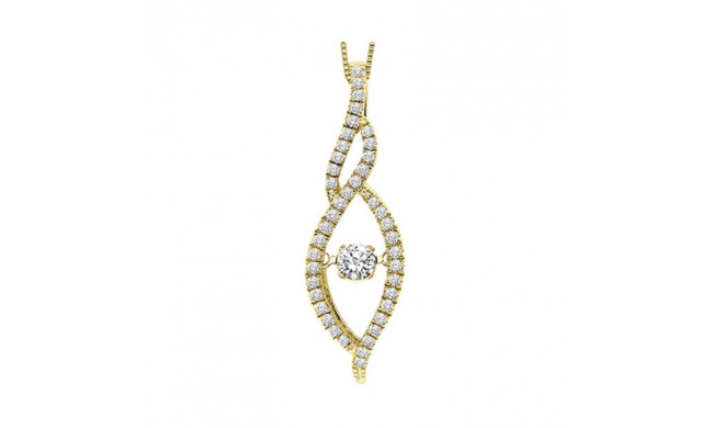 Gems One 14KT Yellow Gold & Diamond Rhythm Of Love Neckwear Pendant  - 3/8 ctw - ROL1001-4YC