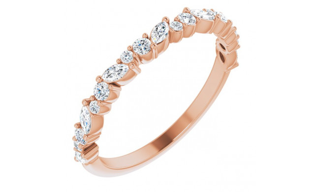 14K Rose 3/8 CTW Diamond Anniversary Band - 123858602P