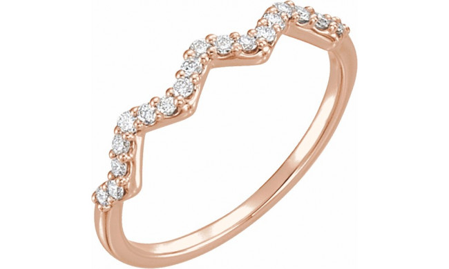 14K Rose 1/5 CTW Diamond Stackable Ring - 123052602P