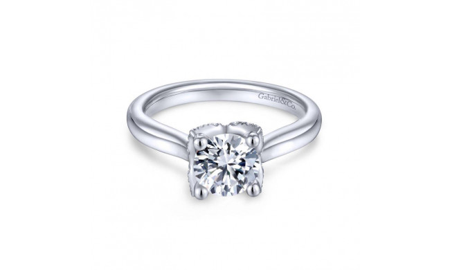 Gabriel & Co. 14k White Gold Contemporary Straight Engagement Ring - ER13847R4W44JJ